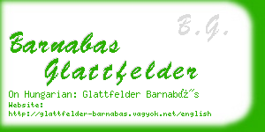 barnabas glattfelder business card